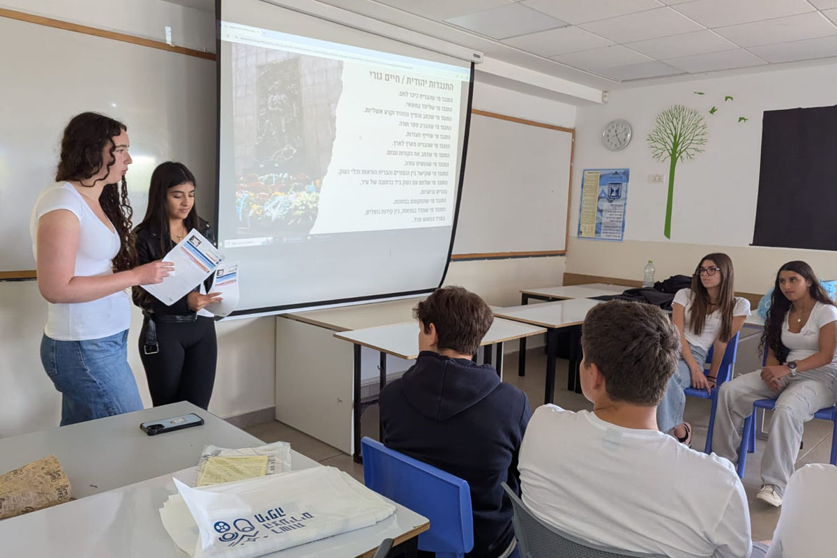 נוער מוביל שינוי – תלמידים מעבירים פעילות לחבריהם על ערכי הדמוקרטיה והאחריות האישית